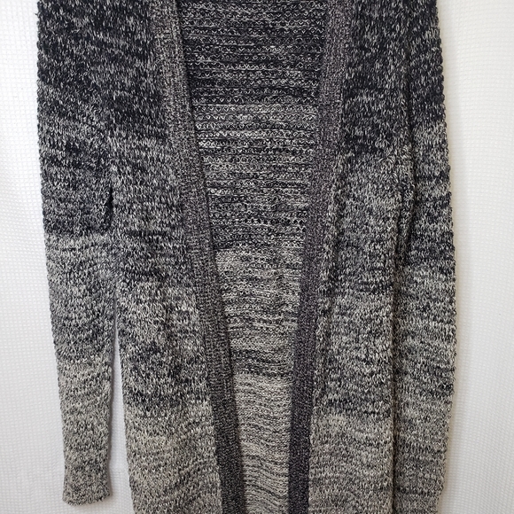 FANTASTIC Zara Men's Med/Lg LONG 100% Cotton Ombre Knit Cardigan Sweater Jacket - Picture 5 of 10